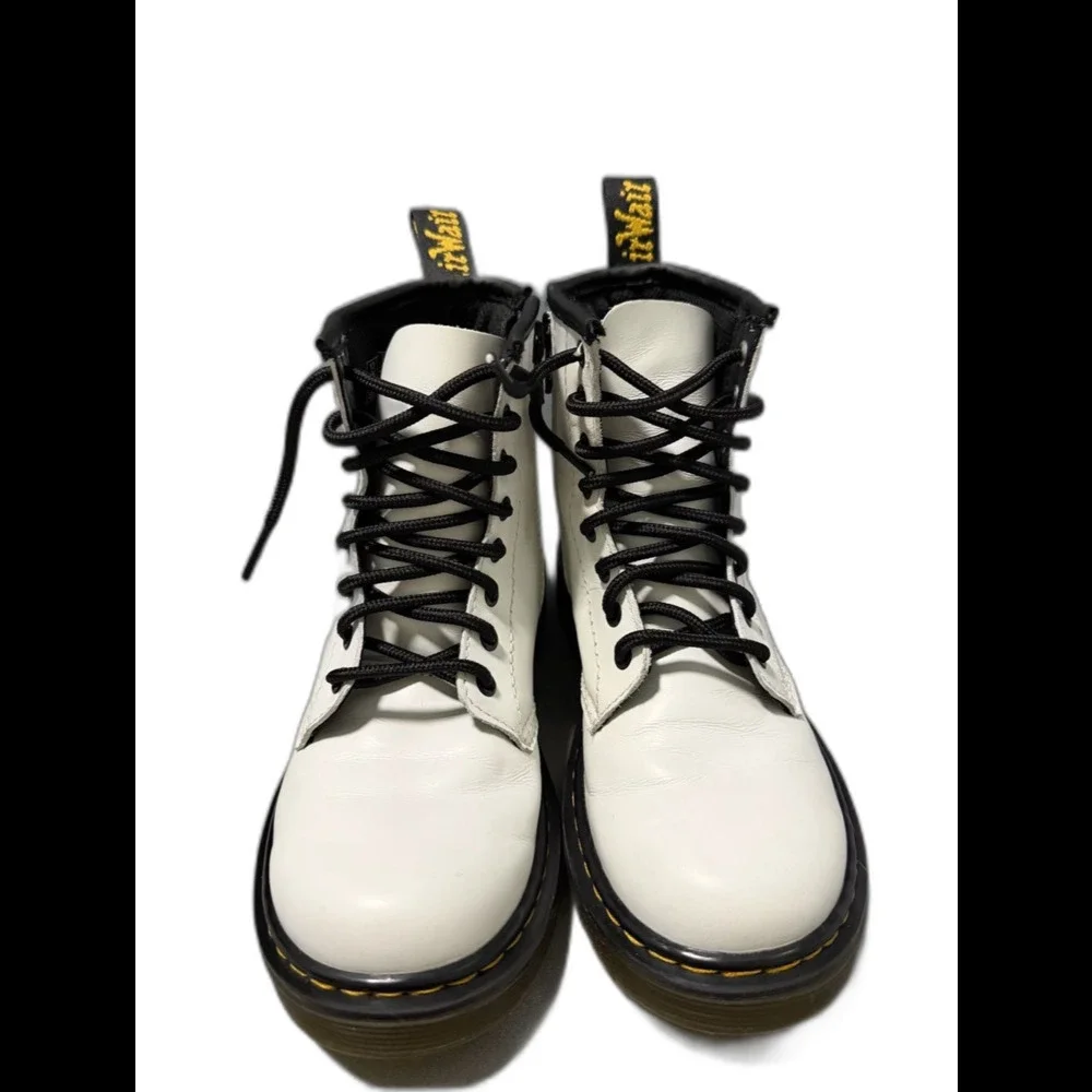 Dr. Martens Black Boots with Yellow Pull Tabs